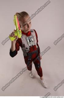 DENISA PILOT STANDING POSE WITH GUN 5